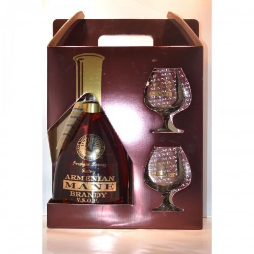 Mane Armenian Brandy VSOP Gift Set 750ml