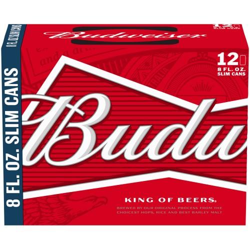 Budweiser  12PKC 8 OZ Slim Can